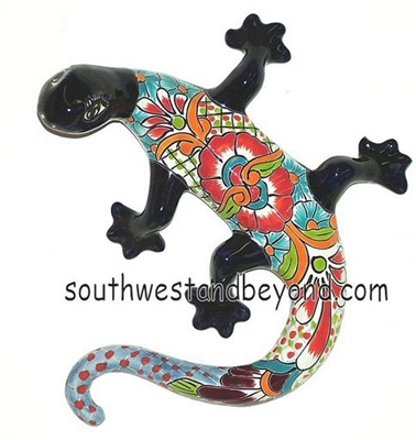 80509-B01 Talavera Gecko Wall Decor Lizard - X-Large