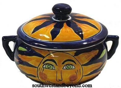 80531-G Talavera Crock Pot Fish Design- Small