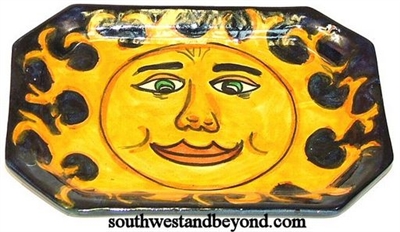 80543-G2 Talavera Octagon Plate â€“ Sun