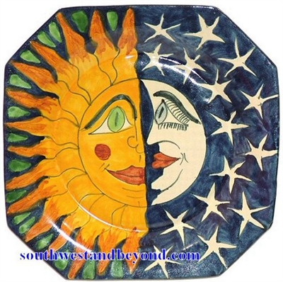 80587-B2 Talavera 10" Octogon Wall Plate Eclipse Design