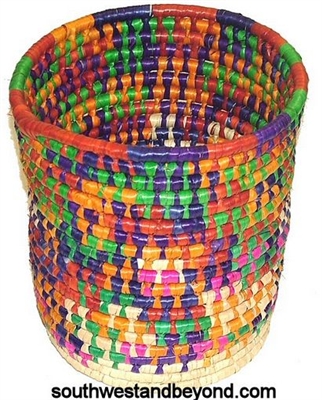 HWB064 Hand Woven Palm Waste Basket