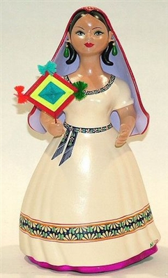 Lupita Doll Figurines Mexican Folk Art